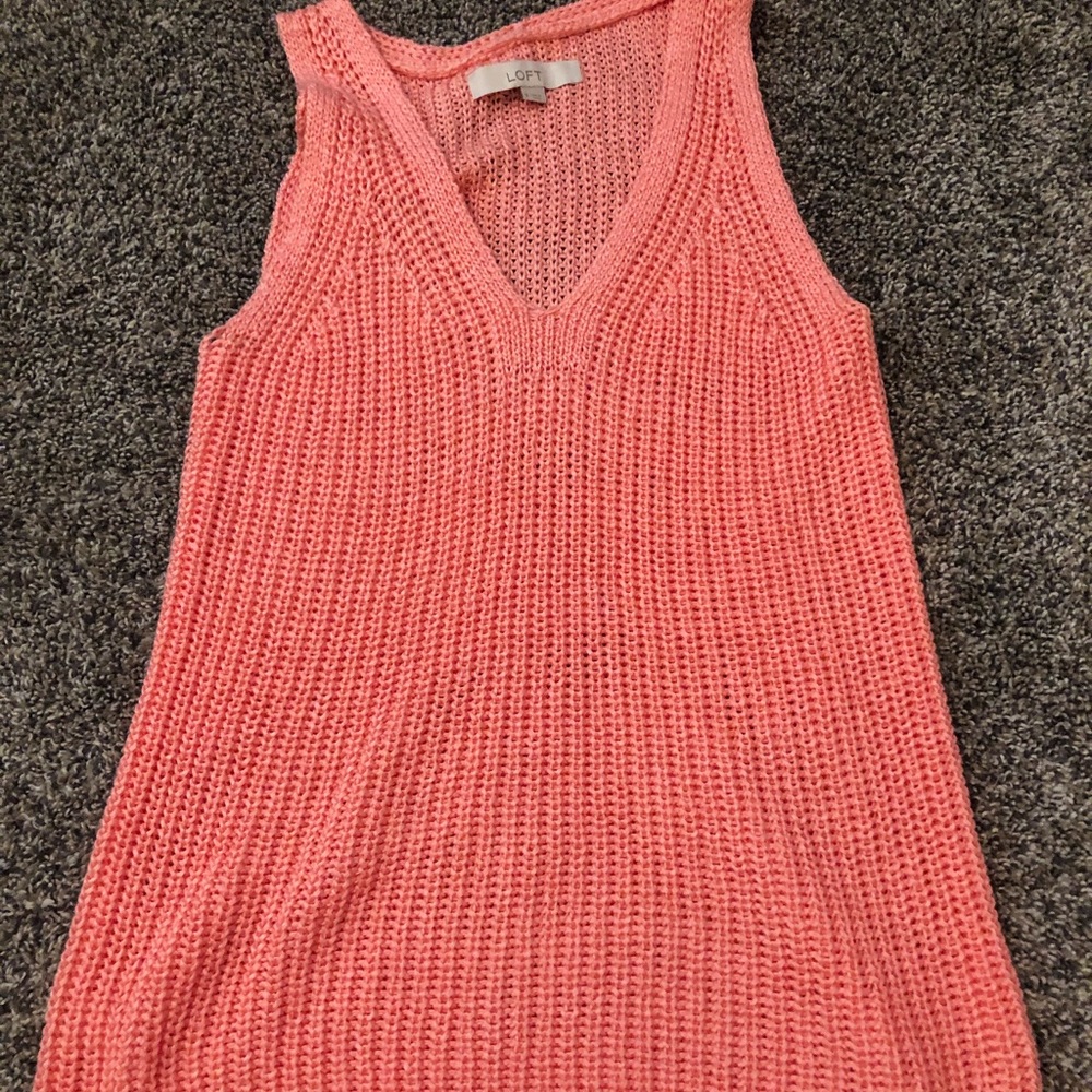Coral sweater tank